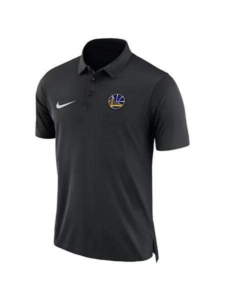 Tricou polo Nike în carouri cu decolteu rotund negru
