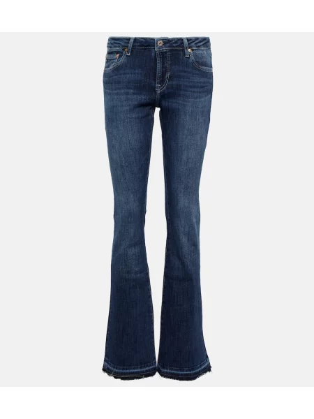 Lepršave traperice Ag Jeans niski struk plava