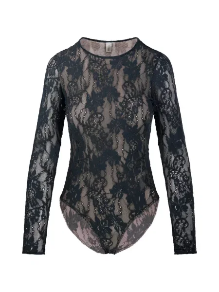 Body Zimmermann cu model floral din dantelă verde