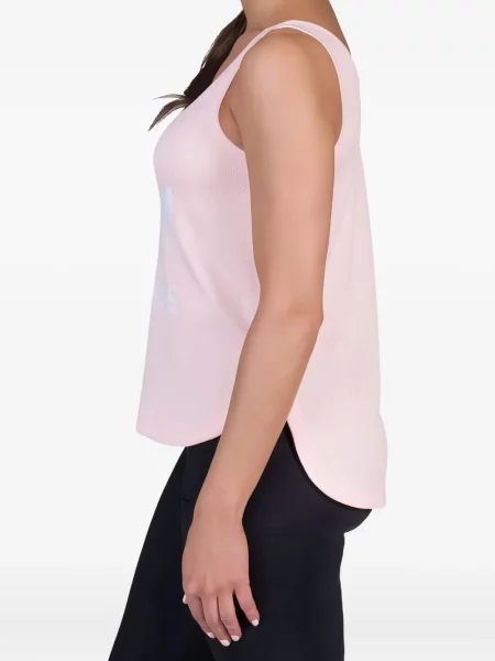 Top Adidas alergare cu decolteu în V alb