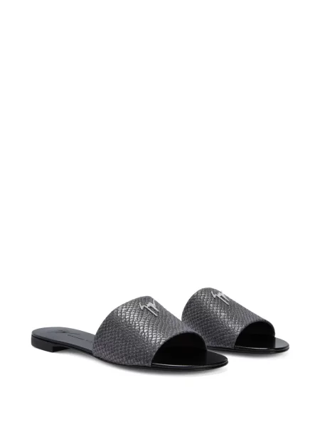 Papuci Giuseppe Zanotti din piele gri