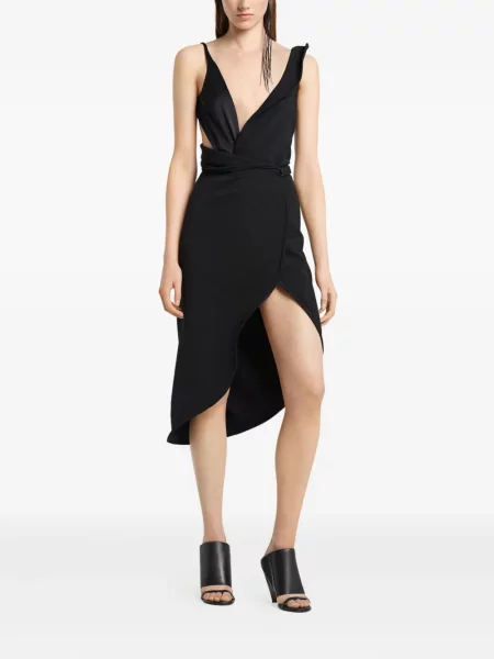 Rochie Courreges din crep de costum negru
