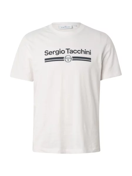 Sergio Tacchini Tricou Marchio bleumarin alb
