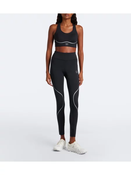 Športová podprsenka Adidas By Stella Mccartney s autogramom čierna