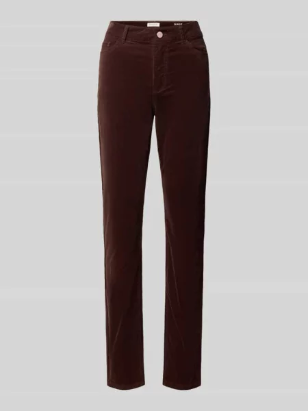 Spodnie materiałowe o kroju slim fit z elastycznej mieszanki bawełny Christian Berg Woman