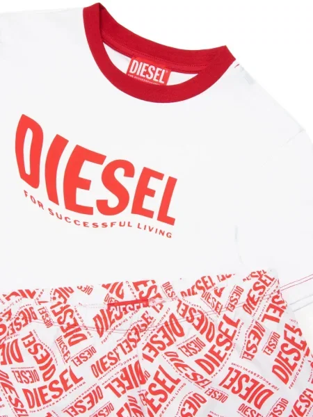Piżama dziecięca Diesel biała