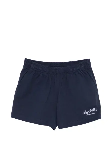 Pantaloni scurți Sporty & Rich cu autograf cu cordon albastru