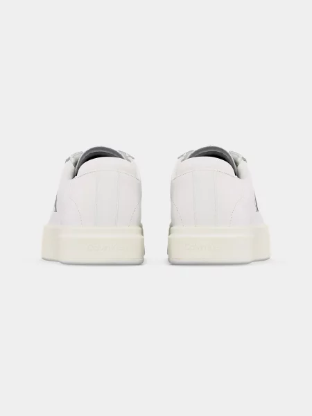 Sneakersy Calvin Klein Basket Cupsole Laceup Lth Ml biela