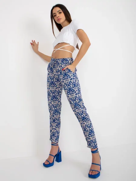 Pantaloni Fashionhunters albastru