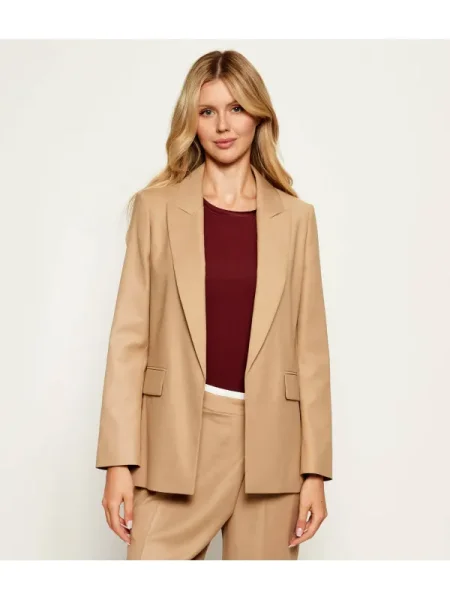 Marc Cain Sacou cu adaos de lână bej