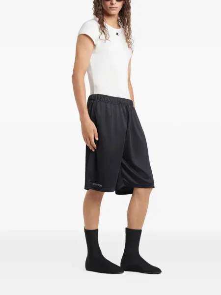 Pantaloni scurți Courreges negru
