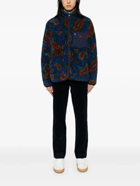 Džemper Polo Ralph Lauren od flisa s printom s paisley uzorkom smeđa