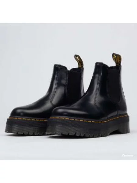 Kožené kotníkové boty Dr. Martens Quad černé