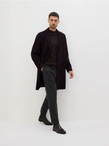 Шерстяное пальто Reserved красное