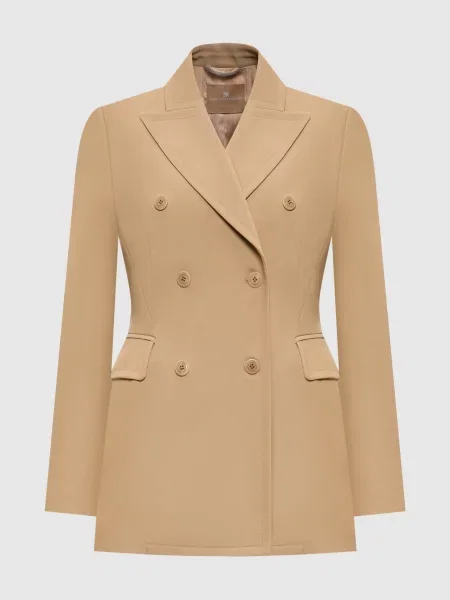 Двобортний жакет Ermanno Scervino бежевий