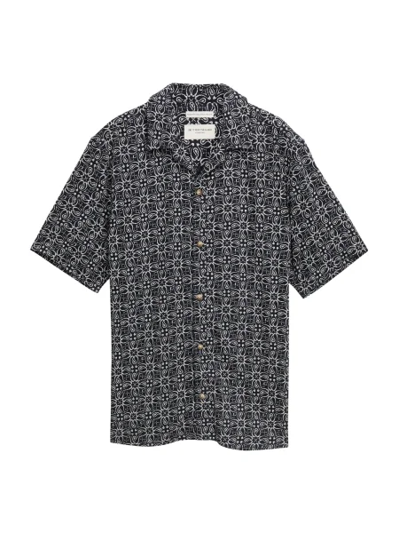 TOM TAILOR Cămașă bleumarin alb