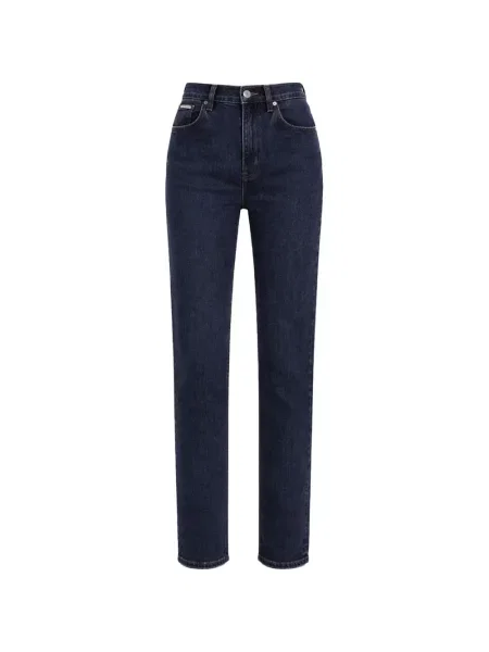 Blugi de mamă Calvin Klein cu autograf albastru