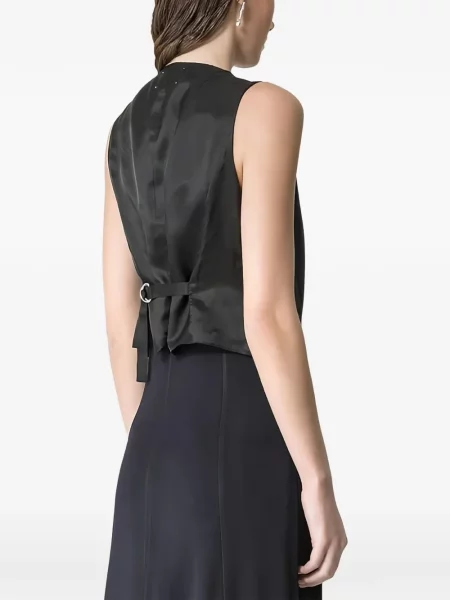 Vestă Forte_forte cu broderie negru