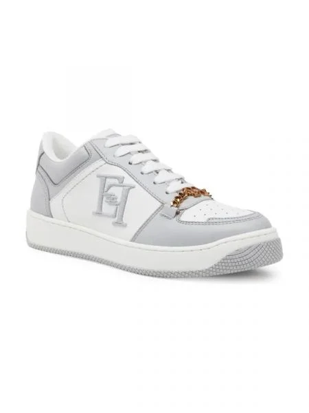 Elisabetta Franchi De piele sneakers alb