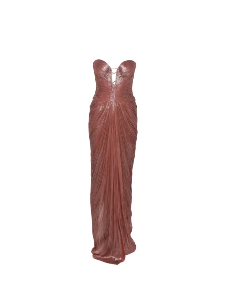 Rochie maxi Maria Lucia Hohan fără bretele maro