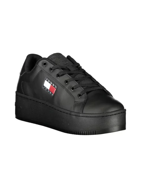 Trampki Tommy Jeans skórzane czarne