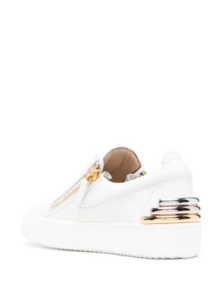 Kožené tenisky Giuseppe Zanotti bílé