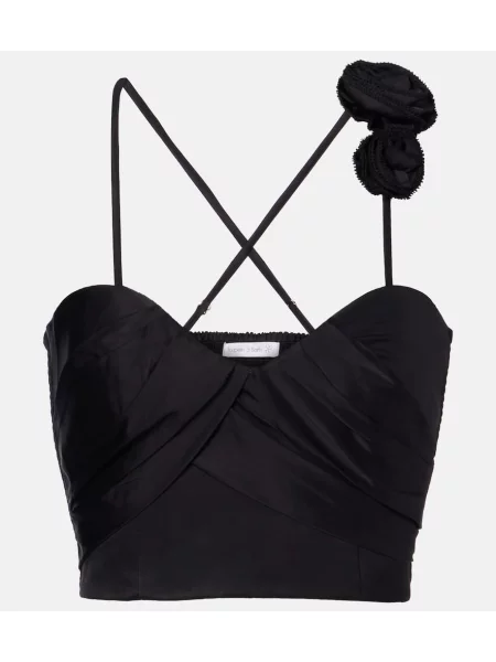 Cropp top Poupette St Barth cu model floral negru