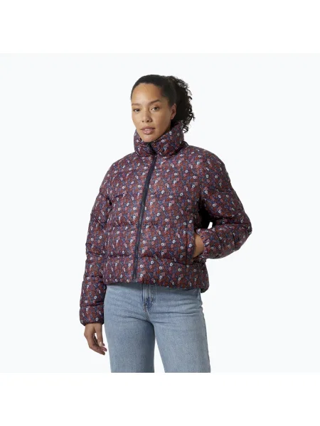 Geacă de puf pentru femei Helly Hansen Jade Puffer navy floral aop albastru închis