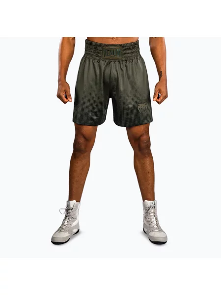 Pantaloni scurți de box pentru bărbați Venum Stealth Boxing Khaki/Dark Green verde