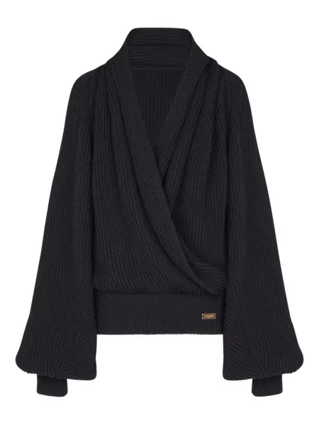 Hanorac cu glugă Balmain tricotate negru