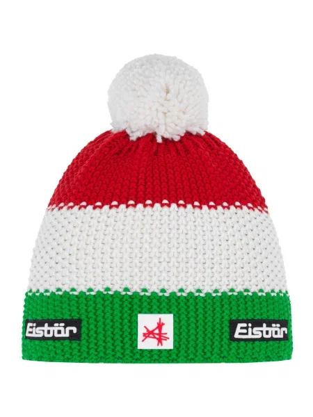 Téli sapka Eisbar Star Pompon SA electric/white/ketchup. Méret: OS zöld