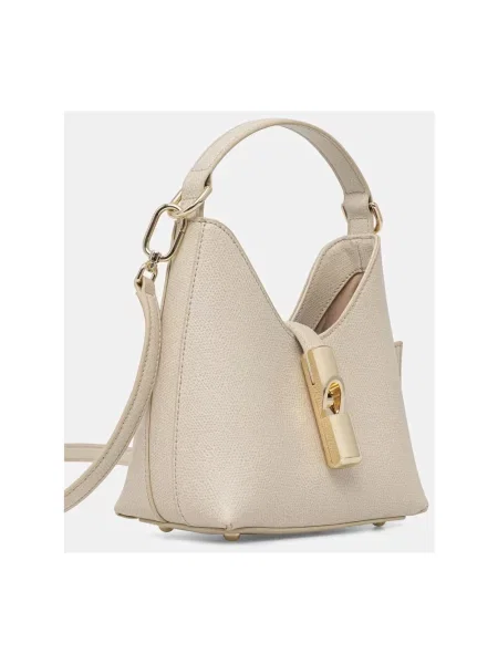 Furla torebka crossbody skórzana beżowa