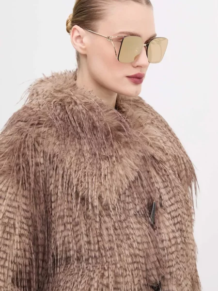 Слънчеви очила Gucci златисто
