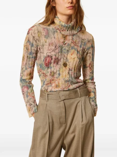 Pulover Twinset cu model floral cu imagine