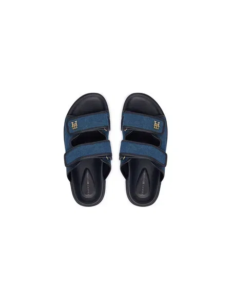 Šľapky Tommy Hilfiger Double Strap Denim Sandal modrá