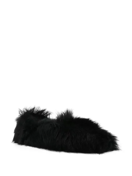 Μπαλαρίνες Jil Sander με γούνα μαύρο