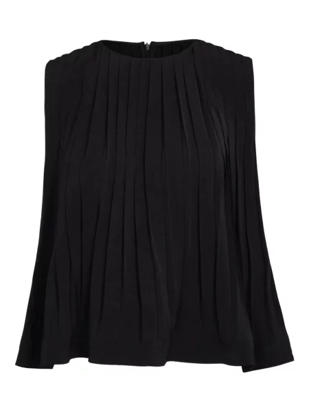 Top Vince plisat negru