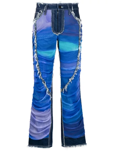 Blugi drepți Paula Canovas Del Vas albastru