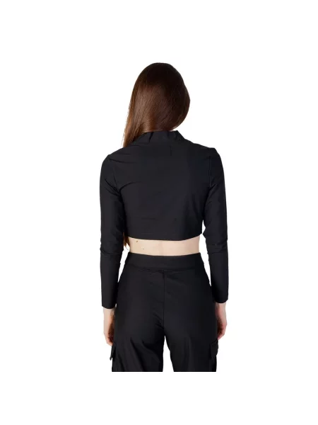 Dzianinowa koszulka Calvin Klein Jeans czarna