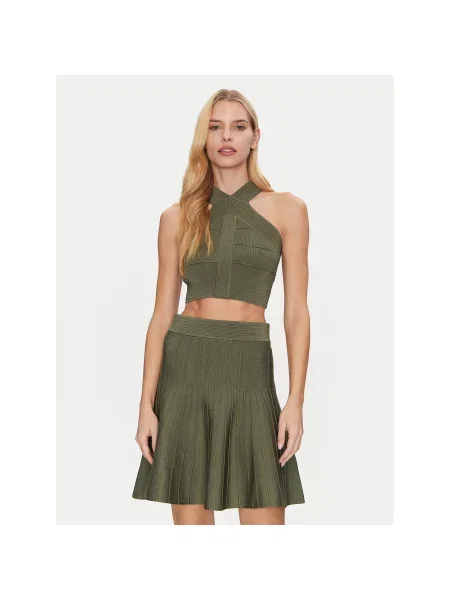 Guess Marškinėliai Slim Fit žalia