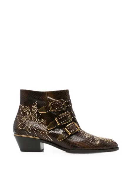 Botine Chloé Susanna cu tepi maro