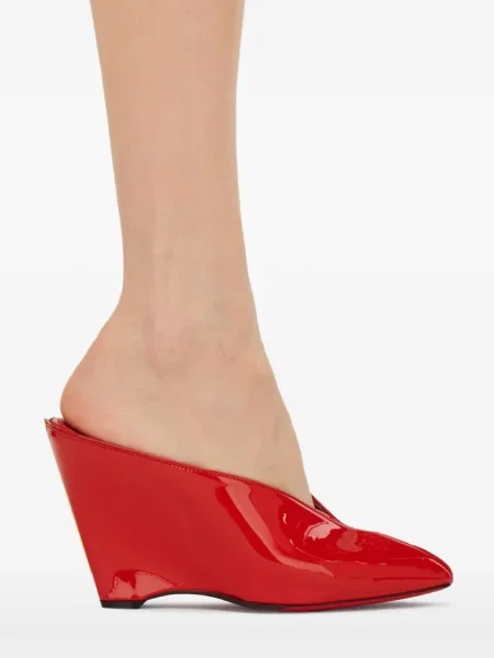 Papuci tip mules Ferragamo roșu