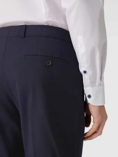 Spodnie do garnituru o kroju slim fit w kant model ‘OULTIMATE’ S.oliver Black Label granatowe