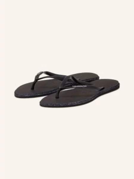 Havaianas Klapki Slim Point Glitter schwarz czarne