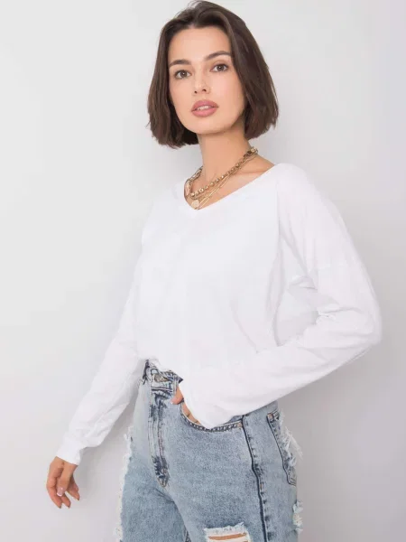 Bluză Fashionhunters alb
