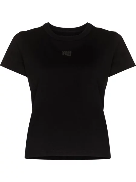 Tricou Alexander Wang cu imagine scurt negru