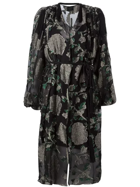 Rochie Lanvin cu model floral negru