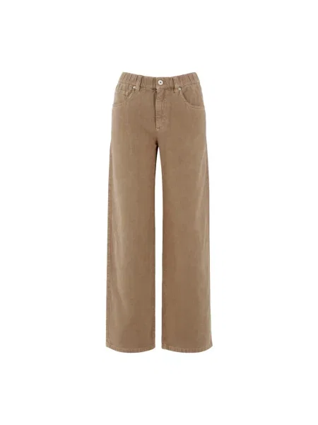 Spodnie Brunello Cucinelli brązowe