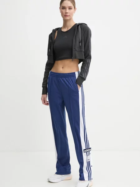 Pulover adidas Originals Femme Galore Short Fulzip Hoodie s kapuco siva