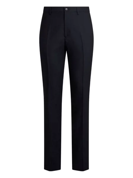 Pantaloni Etro cu imprimeu animal print din jacard negru